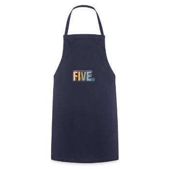 5th Birthday Kids Toodler Five Birthday - Cooking Apron - navy - Front - AI Model Male 185 dark (185cm)