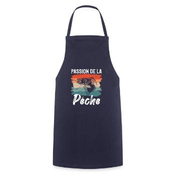 Passion De La Pêche Pêcheur - Tablier de cuisine - marine - Devant - AI Model Male 185 dark (185cm)