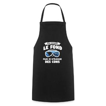 Plus J'Approche Le Fond Plus Je M'Éloigne Des Cons - Tablier de cuisine - noir - Devant - AI Model Male 185 dark (185cm)
