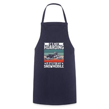 Retro It's Now Hoarding If It's For My Snowmobile - Cooking Apron - navy - Front - AI Model Male 185 dark (185cm)