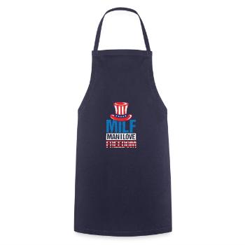 USA has Freedom Flag - Cooking Apron - navy - Front - AI Model Male 185 dark (185cm)