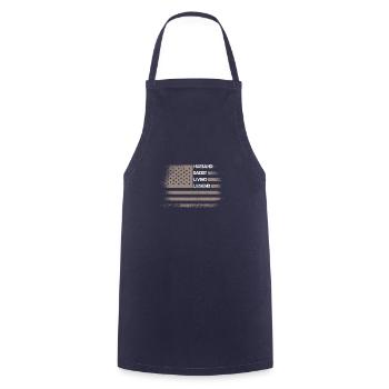 Husband Daddy Living Legend USA Flag - Kochschürze - Navy - Vorne - AI Model Male 185 dark (185cm)