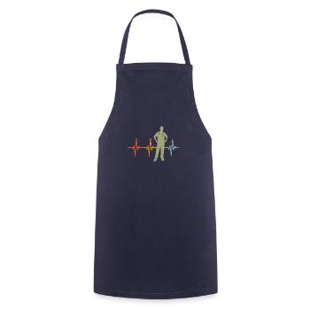 Doctor Heartbeat Medicine Anatomy Heart - Kochschürze - Navy - Vorne - AI Model Male 185 dark (185cm)