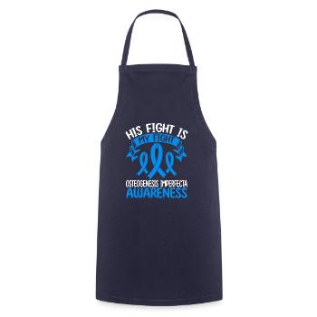 Osteogenesis Imperfecta His Fight is my Fight - Cooking Apron - navy - Front - AI Model Male 185 dark (185cm)