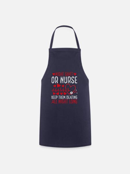 Night Shift Operating Room Nurse Heart - Kochschürze - Navy