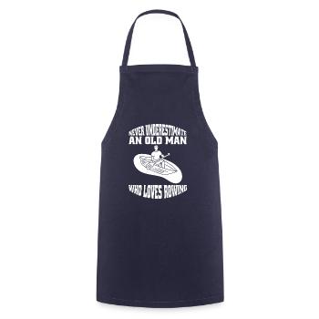 Rower funny rowing saying rowing club rowing - Cooking Apron - navy - Front - AI Model Male 185 dark (185cm)