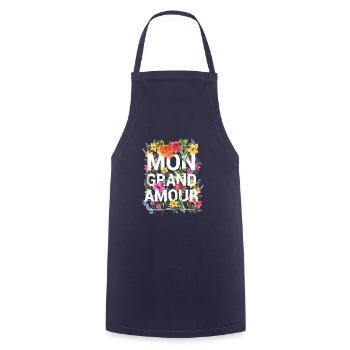 Amour Pour Toujours Saint Valentin - Tablier de cuisine - marine - Devant - AI Model Male 185 dark (185cm)