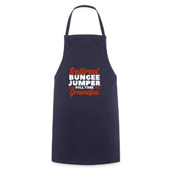 Retired Bungee Jumper Full Time Grandpa Bungy - Cooking Apron - navy - Front - AI Model Male 185 dark (185cm)