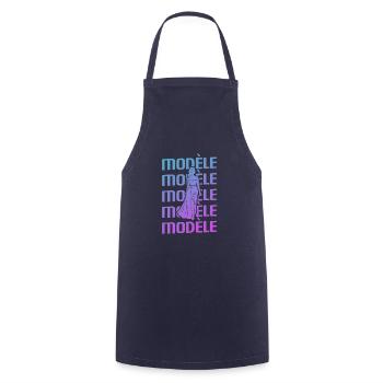 Retro Modèle Modélisation Modélisme - Tablier de cuisine - marine - Devant - AI Model Male 185 dark (185cm)