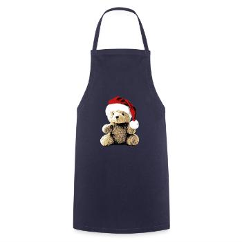 Teddy Bear Teddy Bear Cartoon Teddy bear Christmas - Cooking Apron - navy - Front - AI Model Male 185 dark (185cm)