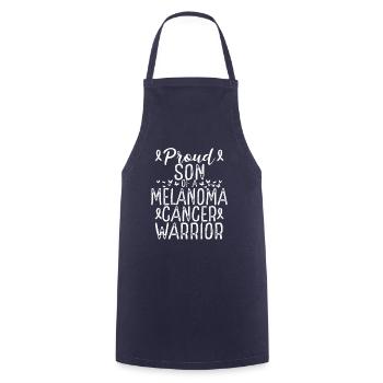 Melanoma Cancer Awareness Movement for Son Ribbon - Cooking Apron - navy - Front - AI Model Male 185 dark (185cm)