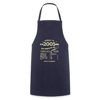 Super Original Anniversaire 18 ans vintage 2005 - Tablier de cuisine - marine - Devant - AI Model Male 185 dark (185cm)