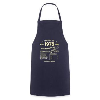 Super Original Anniversaire 45 ans vintage 1978 - Tablier de cuisine - marine - Devant - AI Model Male 185 dark (185cm)