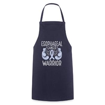 Esophageal Cancer Warrior Awareness Ribbon Gloves - Cooking Apron - navy - Front - AI Model Male 185 dark (185cm)