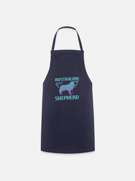 Retro australischer Schäferhund-Liebhaber - Kochschürze - Navy