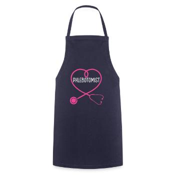 Phlébotomiste Stéthoscope Appréciation Coeur - Tablier de cuisine - marine - Devant - AI Model Male 185 dark (185cm)