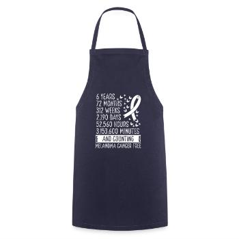6 Years Melanoma Cancer Free Ribbon Movement - Cooking Apron - navy - Front - AI Model Male 185 dark (185cm)