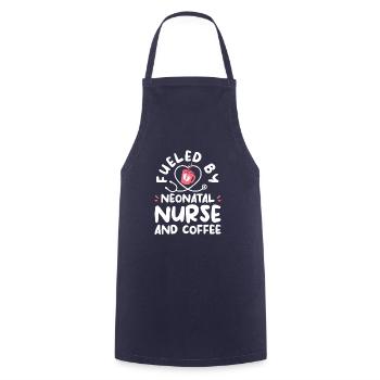 Fueled By Neonatal Nurse And Coffee NICU Nurses RN - Cooking Apron - navy - Front - AI Model Male 185 dark (185cm)