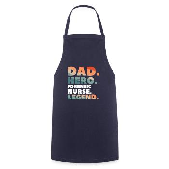 Papa Héros Infirmier médico-légal Légende Infirmières IA - Tablier de cuisine - marine - Devant - AI Model Male 185 dark (185cm)