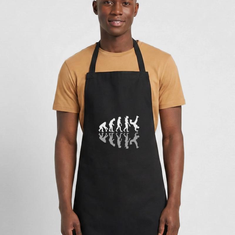 Breakdancing Human Evolution Dancer Breakdance Tablier de cuisine