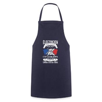Electricien La Partie La Plus Difficile De Mon - Kochschürze - Navy - Vorne - AI Model Male 185 dark (185cm)