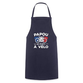 Papou Qui Déchire À Vélo Cyclisme Cycliste - Kochschürze - Navy - Vorne - AI Model Male 185 dark (185cm)