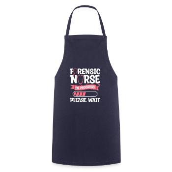 Infirmière médico-légale en cours Veuillez patienter Infirmières infirmières IA - Tablier de cuisine - marine - Devant - AI Model Male 185 dark (185cm)