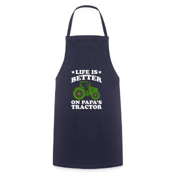 Life is better on daddy's tractor - Cooking Apron - navy - Front - AI Model Male 185 dark (185cm)