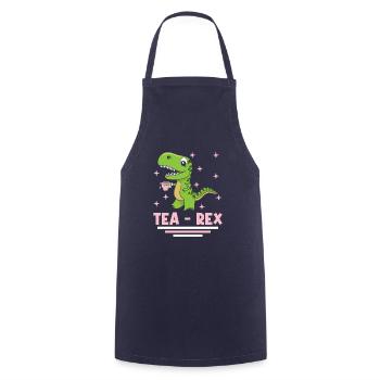 Dinosaur Tea Rex Garçons Fille Saurus Cadeau - Tablier de cuisine - marine - Devant - AI Model Male 185 dark (185cm)
