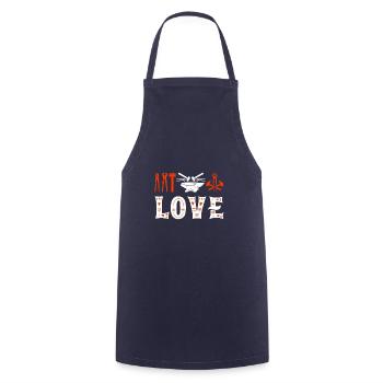 Blacksmith Love Anvil Metal Hammer Pliers Love - Cooking Apron - navy - Front - AI Model Male 185 dark (185cm)