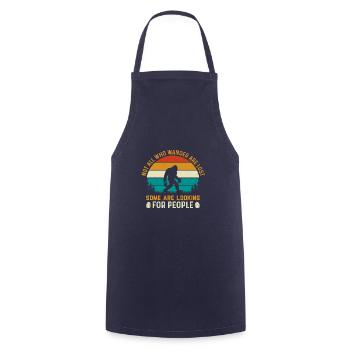 Not All Who Wander Are Lost Some Are Looking For - Cooking Apron - navy - Front - AI Model Male 185 dark (185cm)