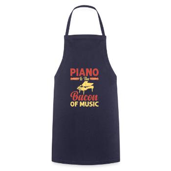 Bacon is the solution to all ham - Cooking Apron - navy - Front - AI Model Male 185 dark (185cm)