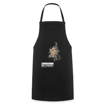 Magdeburg Basic Pastels - Cooking Apron - black - Front - AI Model Male 185 dark (185cm)