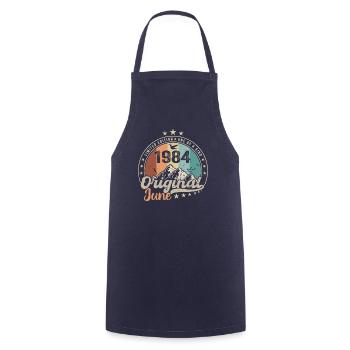 Juni 1984 Retro Vintage Geburtstagsgeschenk 1984 - Kochschürze - Navy - Vorne - AI Model Male 185 dark (185cm)