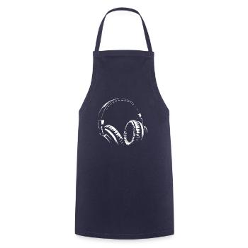 Casque - Musique - Écouter de la musique - Tablier de cuisine - marine - Devant - AI Model Male 185 dark (185cm)
