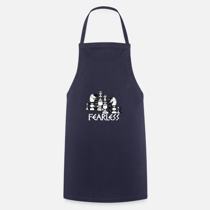 Fearless Chess Chess Gift Chess Gift Idea - Cooking Apron - navy