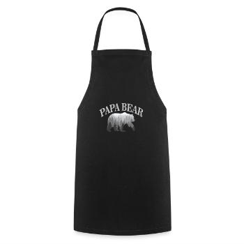 Papa Bear - Cooles Vater Outdoor Geschenk Design - Kochschürze - Schwarz - Vorne - AI Model Male 185 dark (185cm)