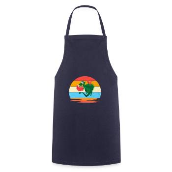 Bookworm Dragon Books The I Love To Read - Cooking Apron - navy - Front - AI Model Male 185 dark (185cm)