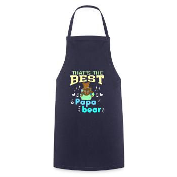 This is the best dad ever dad loves - Cooking Apron - navy - Front - AI Model Male 185 dark (185cm)