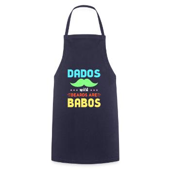 Muchas Grande Pa Daddy Oldie Dados with beards are - Cooking Apron - navy - Front - AI Model Male 185 dark (185cm)