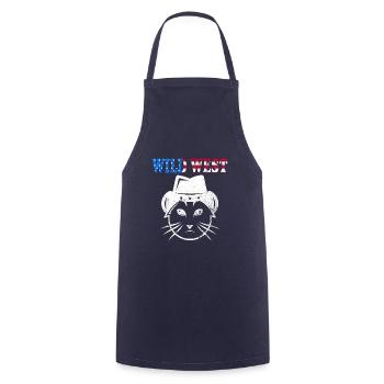 Wild West Cowboy Western Texas Rodeo Meow - Cooking Apron - navy - Front - AI Model Male 185 dark (185cm)