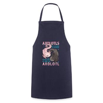 Axolotl Anime Salamandre mignonne Kawaii Toll - Tablier de cuisine - marine - Devant - AI Model Male 185 dark (185cm)