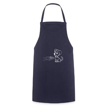 Happy adoption dog paw love kids - Cooking Apron - navy - Front - AI Model Male 185 dark (185cm)