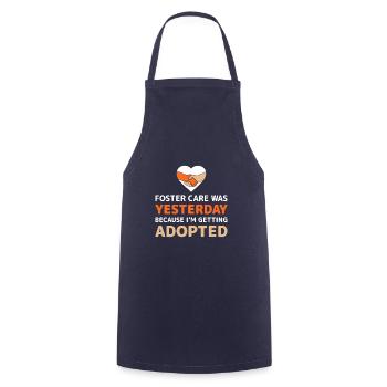 Foster Parents National Adoption Day Rescue Day - Cooking Apron - navy - Front - AI Model Male 185 dark (185cm)