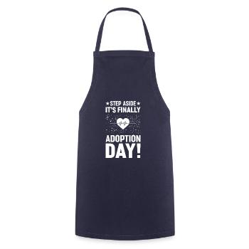 Step aside It's finally adoption day happy - Cooking Apron - navy - Front - AI Model Male 185 dark (185cm)