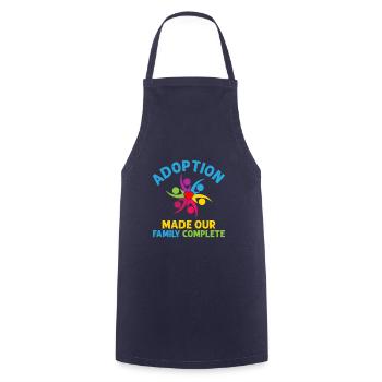 The adoption has completed our family and - Cooking Apron - navy - Front - AI Model Male 185 dark (185cm)
