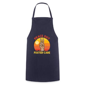 Peace Out Foster Care No selection idea games - Cooking Apron - navy - Front - AI Model Male 185 dark (185cm)