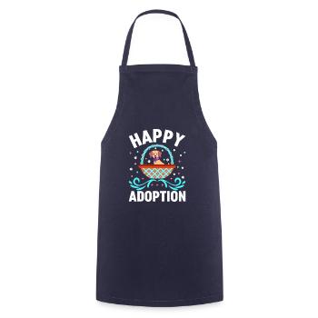 Happy Adoption Adoptionstag Hund Adoption Welpe - Kochschürze - Navy - Vorne - AI Model Male 185 dark (185cm)