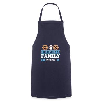 Officially A Family Adoption Day Dog Cat - Cooking Apron - navy - Front - AI Model Male 185 dark (185cm)