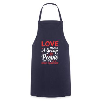 L’amour soude un groupe de personnes - Tablier de cuisine - marine - Devant - AI Model Male 185 dark (185cm)
